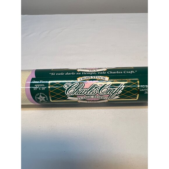 Charles Craft 18 Count Aida Cloth For Cross Stitch 15" X 18" All Cotton Classic - Picture 2 of 3